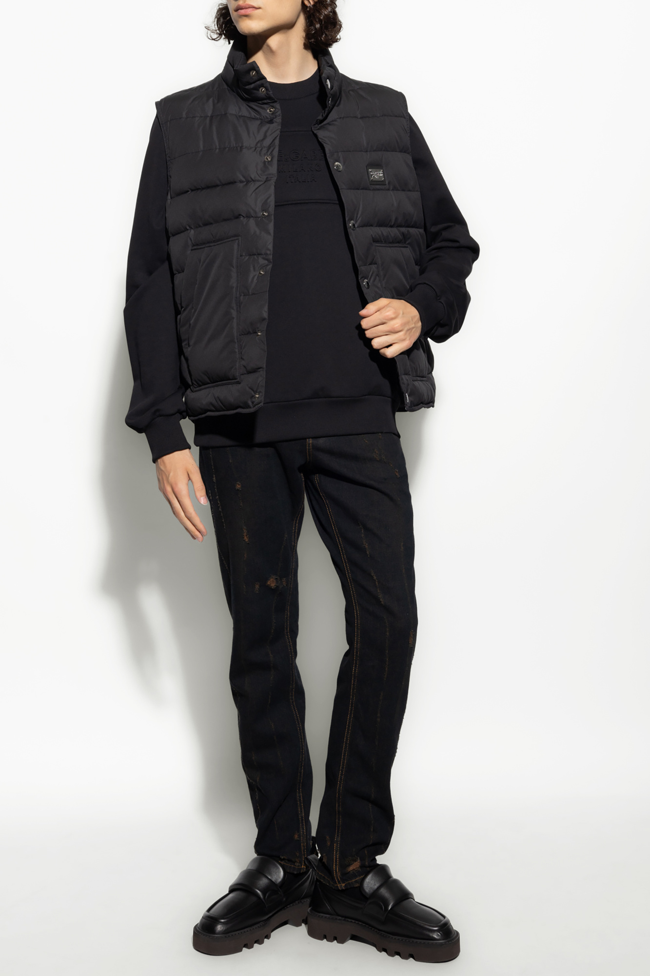 Dolce & Gabbana Quilted vest with logo Men's Clothing Vitkac